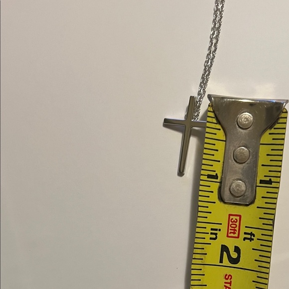 Things Remembered Silver Cross Necklace, 1”, NWT - Picture 3 of 4